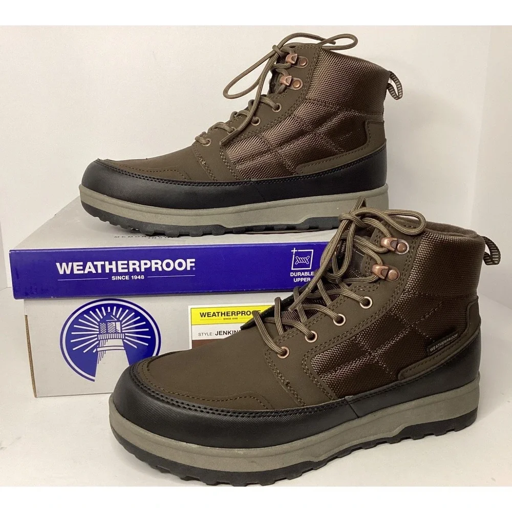 Weatherproof Men's Memory Foam Boots Size 8 Brown